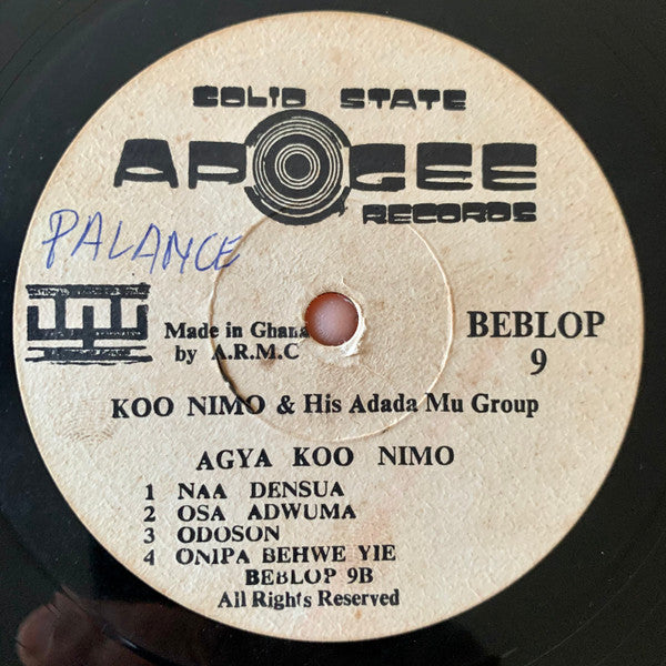 Koo Nimo & His Adada Mu Group* : Agya Koo Nimo (LP, Album)