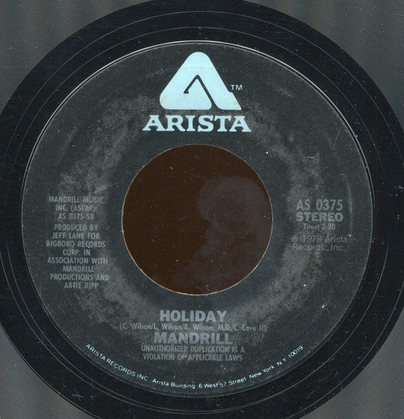 Mandrill : Too Late (7", Styrene, Ter)