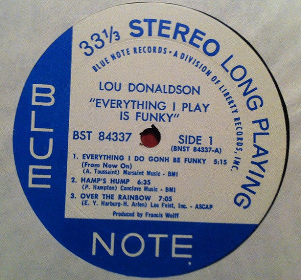 Lou Donaldson : Everything I Play Is Funky (LP, Album, Gat)