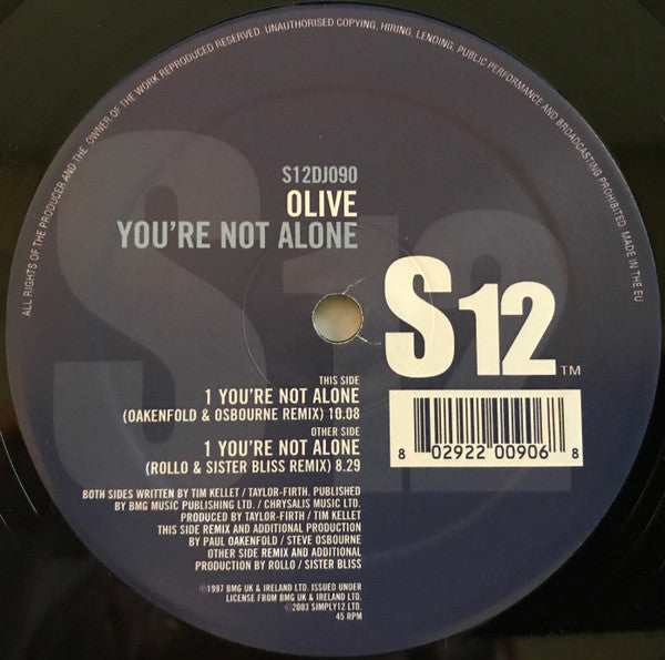 Olive : You're Not Alone (12")