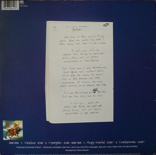 Stone Temple Pilots : Vasoline (12", Single, Blu)