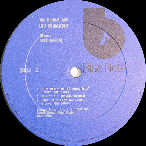 Lou Donaldson : The Natural Soul (LP, Album, RE)