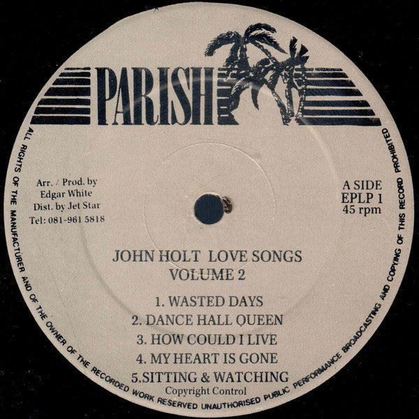 John Holt : Love Songs Volume 2 (LP)