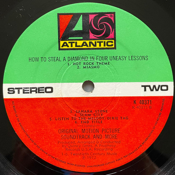 Quincy Jones : How To Steal A Diamond In Four Uneasy Lessons(Original Motion Picture Soundtrack And More) (LP, Album)