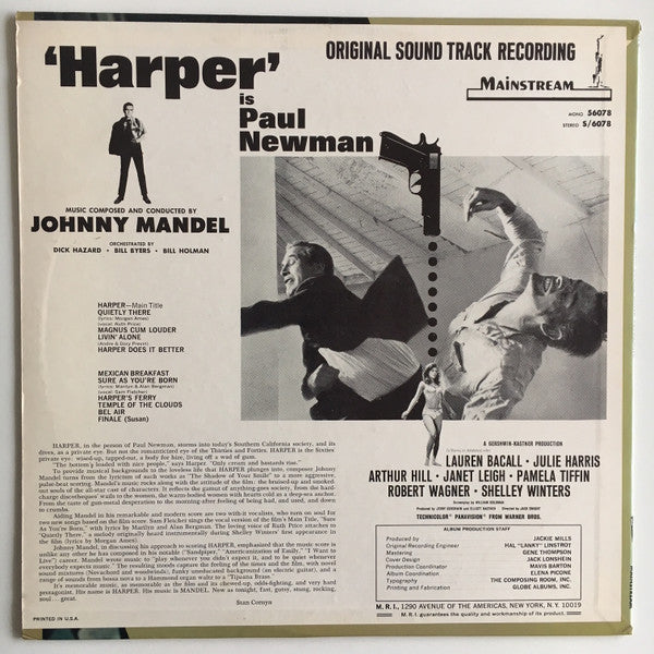 Johnny Mandel : Harper (Original Sound Track Recording) (LP, Album)