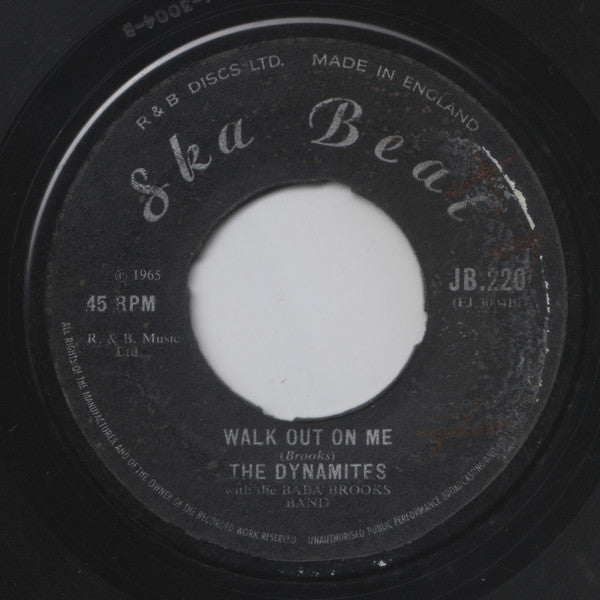 The Baba Brooks Band / The Dynamites (8) With The Baba Brooks Band : One Eyed Giant / Walk Out On Me (7", Single, 3 P)