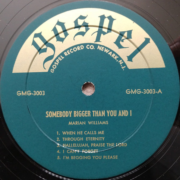 Marian Williams* : Somebody Bigger Than You And I (LP, Album, Mono)