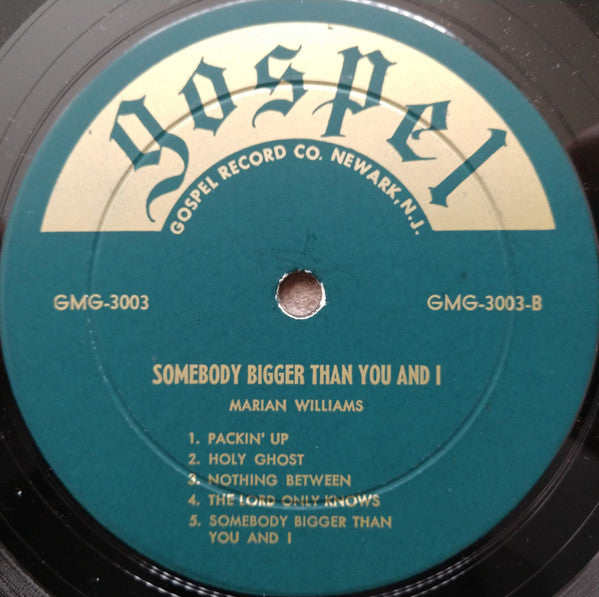 Marian Williams* : Somebody Bigger Than You And I (LP, Album, Mono)