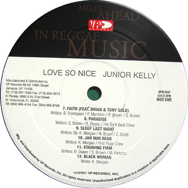 Junior Kelly : Love So Nice (LP, Album)