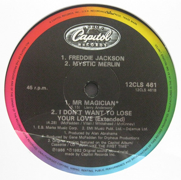 Freddie Jackson / Mystic Merlin : Jam Tonight / Mr. Magician / I Don't Want To Lose Your Love (12")