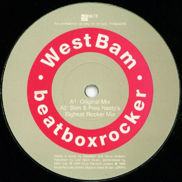 Westbam : Beatboxrocker (12", Promo)