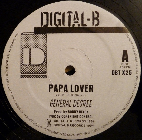 General Degree / Buccaneer : Papa Lover / Hire Me (12")