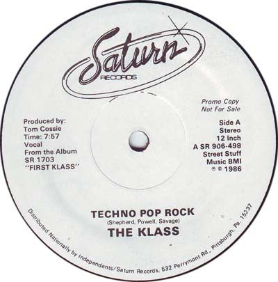 The Klass : Techno Pop Rock (12", Promo)