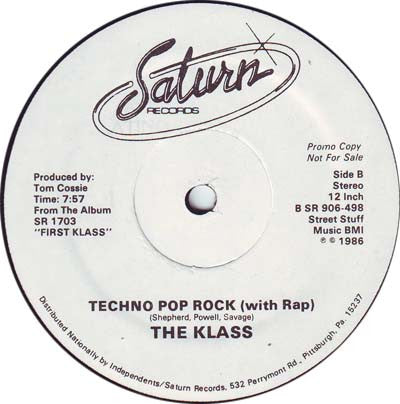 The Klass : Techno Pop Rock (12", Promo)