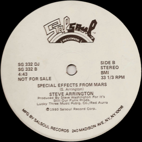 Steve Arrington : Summertime Lovin' (12", Single, Promo)
