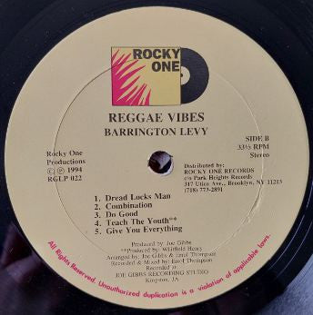 Barrington Levy Featuring Sammy Dread : Reggae Vibes (LP, Album, Comp)