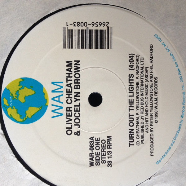 Oliver Cheatham & Jocelyn Brown : Turn Out The Lights / Somebody Else's Guy (12")