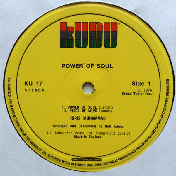 Idris Muhammad : Power Of Soul (LP, Album)
