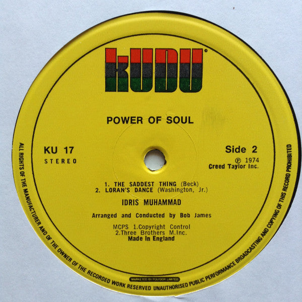 Idris Muhammad : Power Of Soul (LP, Album)