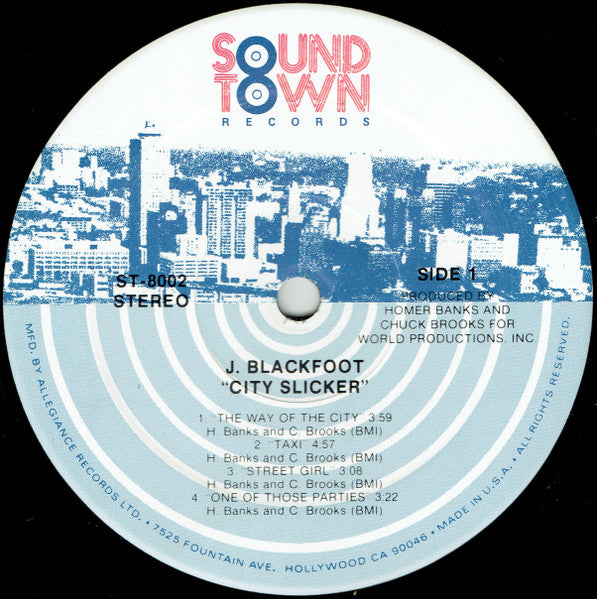 J. Blackfoot : City Slicker (LP, Album)