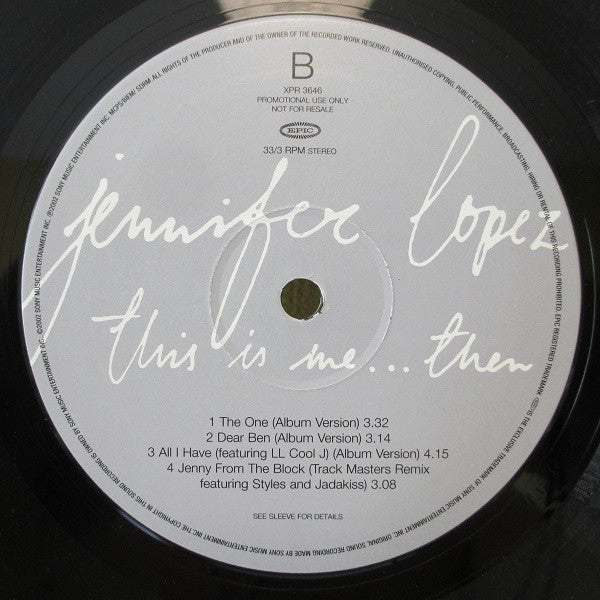 Jennifer Lopez : This Is Me ... Then (2xLP, Album, Promo)