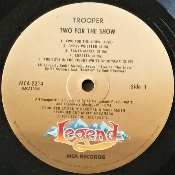 Trooper (4) : Two For The Show (LP, Album, Pin)