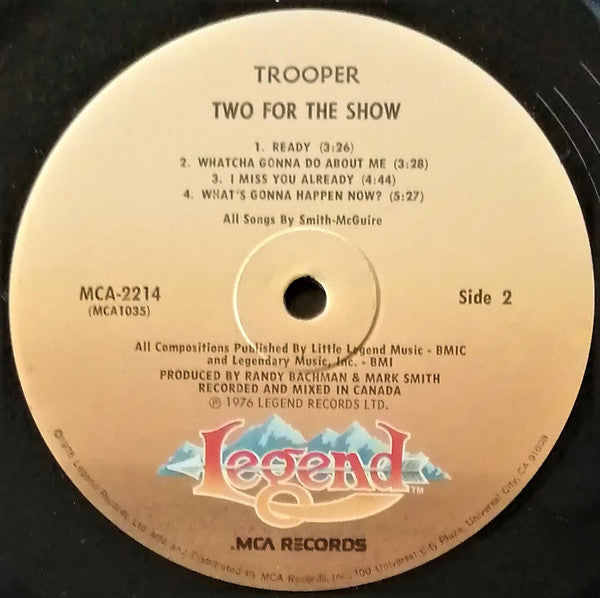 Trooper (4) : Two For The Show (LP, Album, Pin)