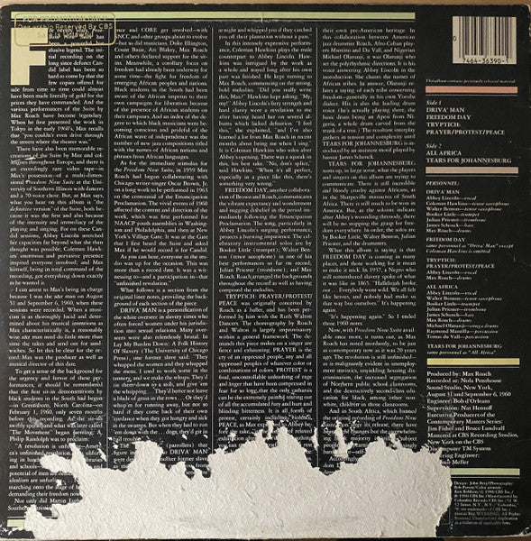 Max Roach : Freedom Now Suite (LP, Album, Mono, Promo, RE, Ter)