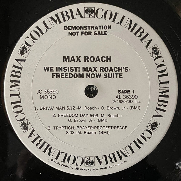 Max Roach : Freedom Now Suite (LP, Album, Mono, Promo, RE, Ter)