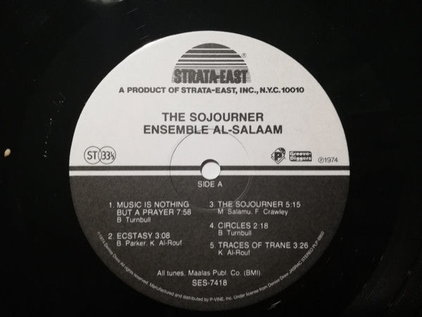 The Ensemble Al-Salaam* : The Sojourner (LP, Ltd, RE, RM)