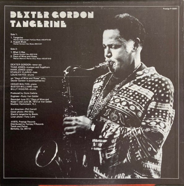 Dexter Gordon : Tangerine (LP, Album)
