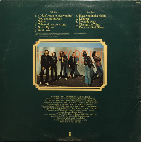 Sutherland Brothers And Quiver : Lifeboat (LP, Album, Cap)