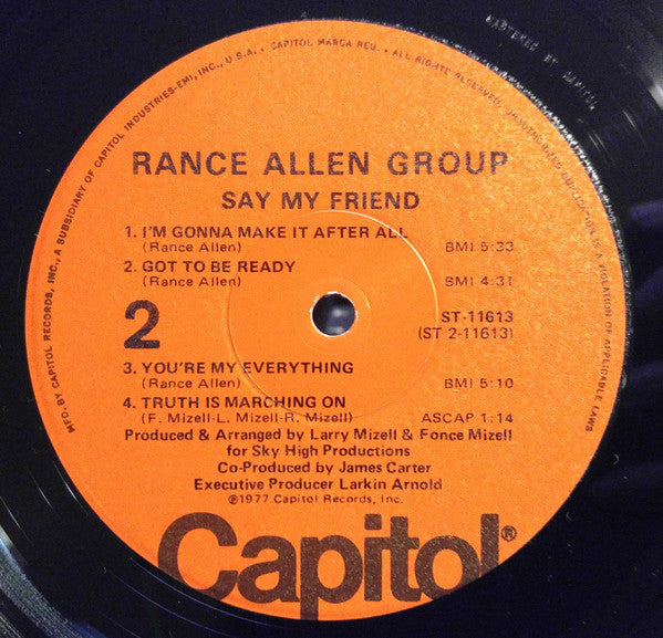 The Rance Allen Group : Say My Friend (LP, Album, Win)