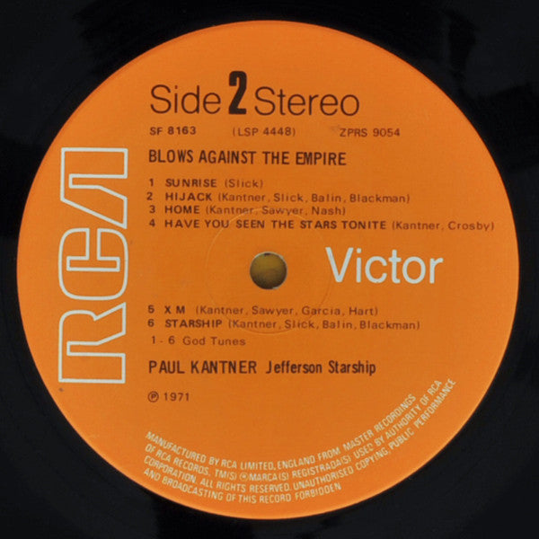 Paul Kantner / Jefferson Starship : Blows Against The Empire (LP, Album, Gat)