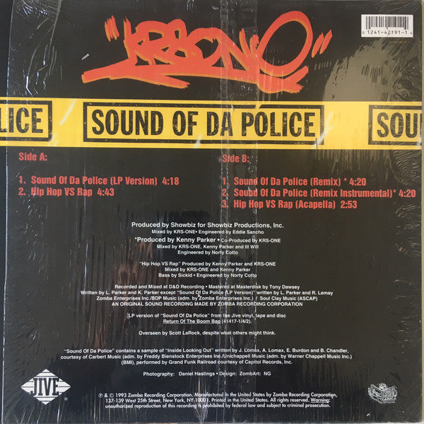 KRS-One : Sound Of Da Police (12")
