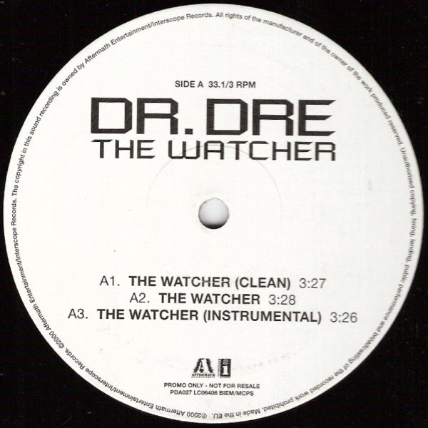 Dr. Dre : The Watcher (12", Promo)