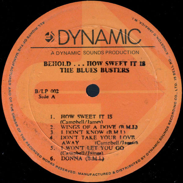 The Blues Busters : Behold... How Sweet It Is (LP, RP)