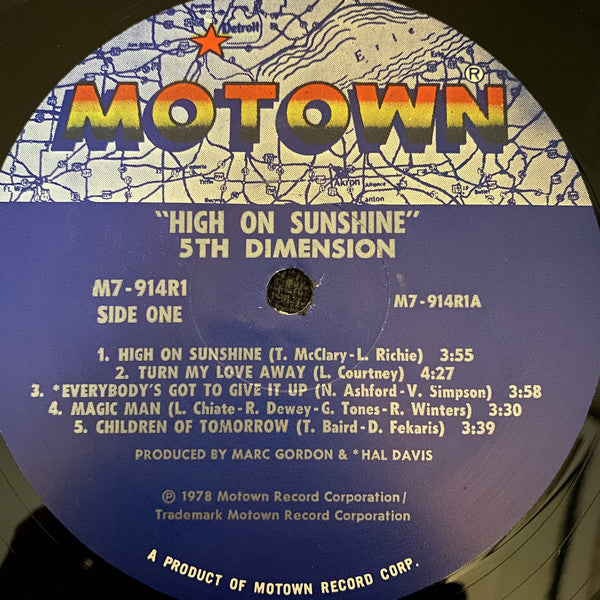 The Fifth Dimension : High On Sunshine (LP, Album)