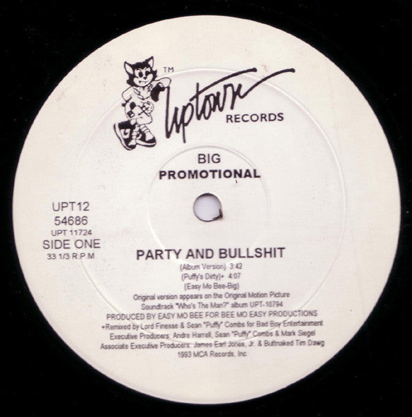 Notorious B.I.G. : Party And Bullshit (Remix) (12", Promo, RE)