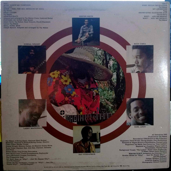 Taj Mahal : Music Keeps Me Together (LP, Album, Ter)