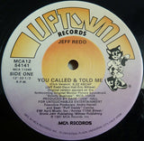 Jeff Redd : You Called & Told Me (12", Single)