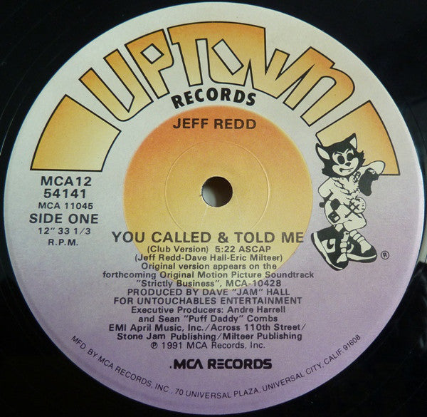 Jeff Redd : You Called & Told Me (12", Single)