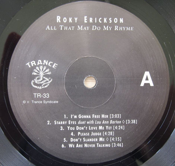 Roky Erickson : All That May Do My Rhyme (LP, Album)