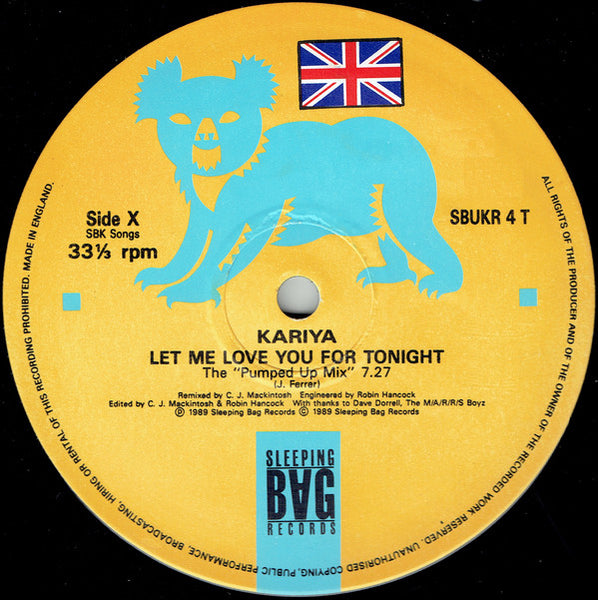 Kariya : Let Me Love You For Tonight (12")