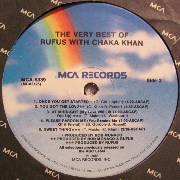 Rufus With Chaka Khan* : The Very Best Of Rufus With Chaka Khan (LP, Comp, Pin)