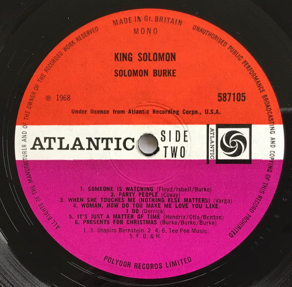 Solomon Burke : King Solomon (LP, Album, Mono)