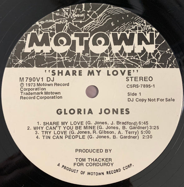 Gloria Jones : Share My Love (LP, Album, Promo)
