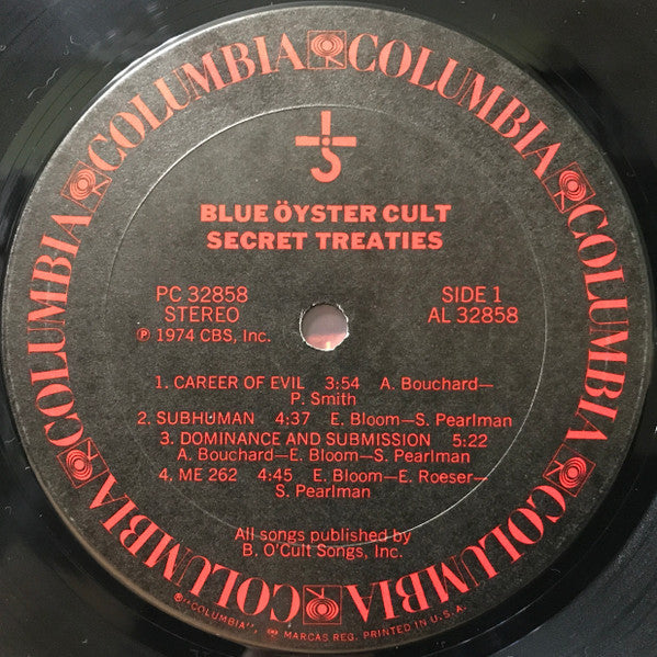 Blue Öyster Cult : Secret Treaties (LP, Album, RE)
