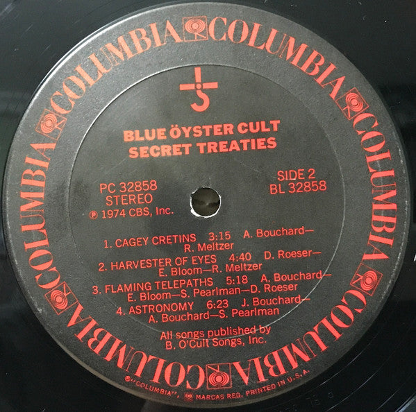 Blue Öyster Cult : Secret Treaties (LP, Album, RE)