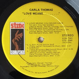 Carla Thomas : Love Means... (LP, Album, RP, w/ )